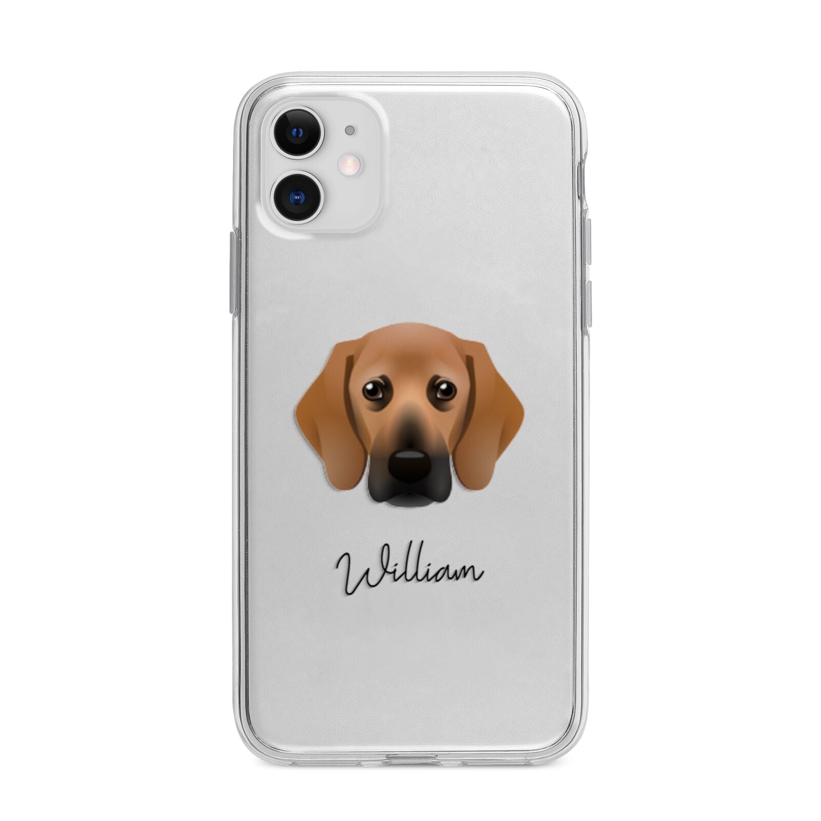 Bassugg Personalised Apple iPhone 11 in White with Bumper Case