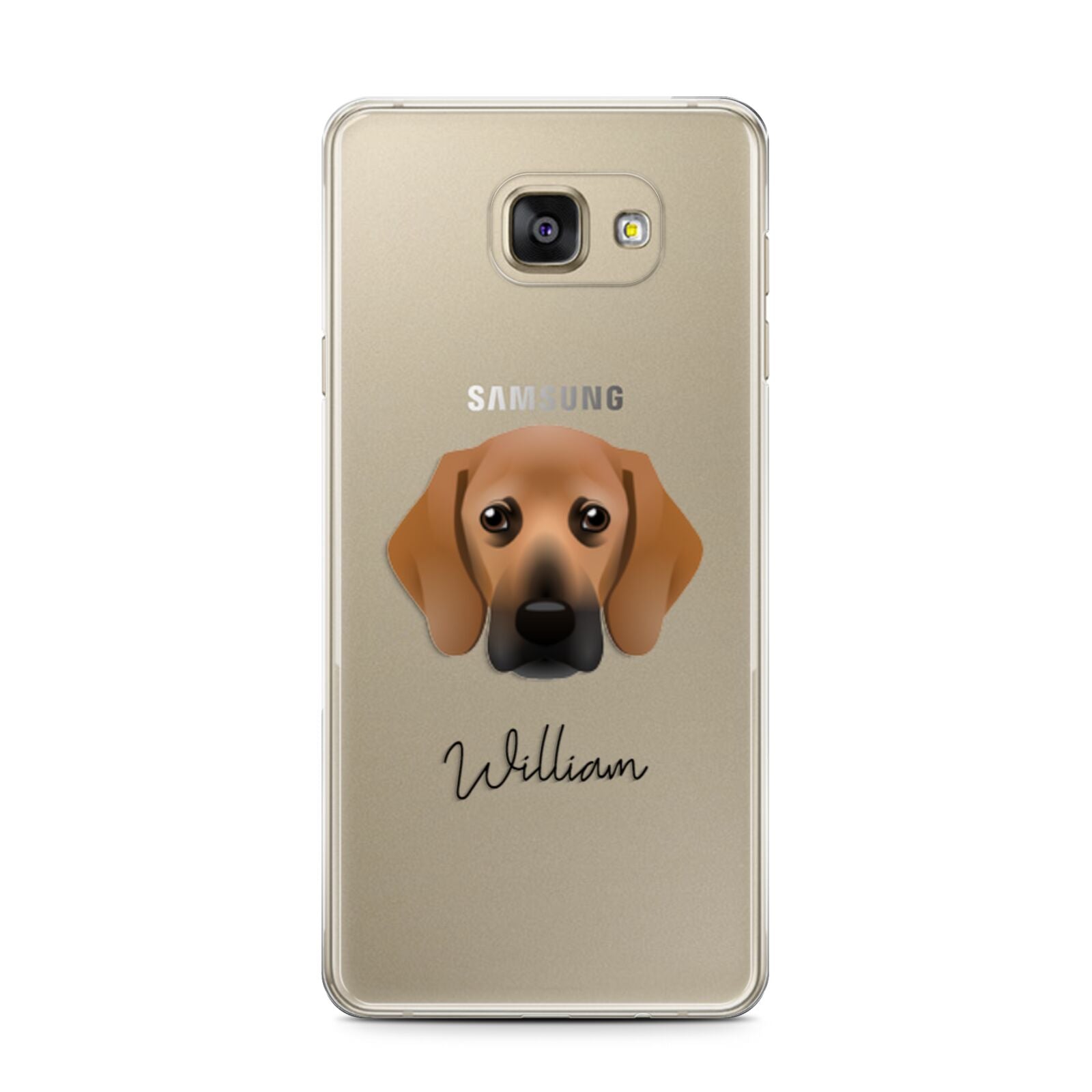 Bassugg Personalised Samsung Galaxy A7 2016 Case on gold phone