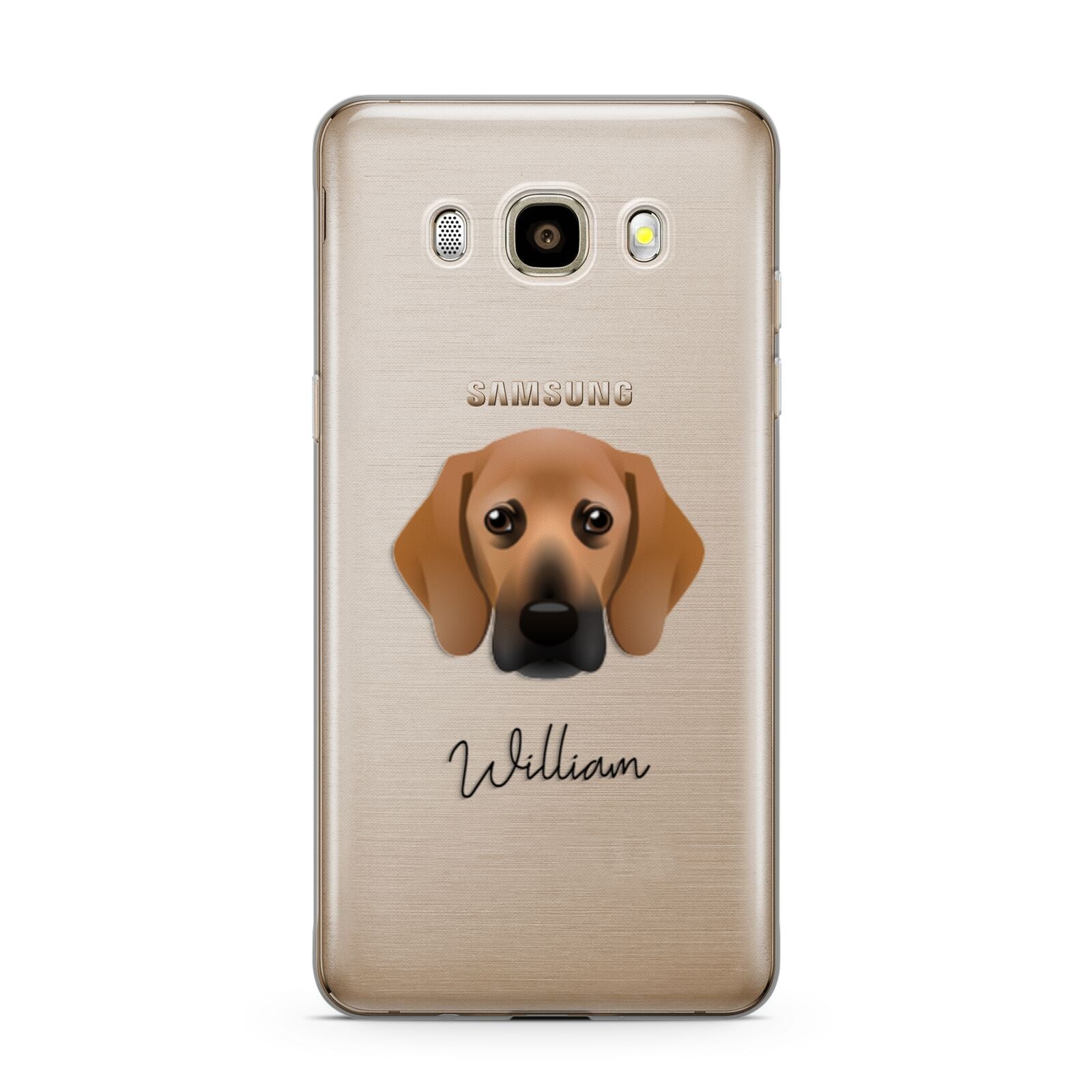 Bassugg Personalised Samsung Galaxy J7 2016 Case on gold phone
