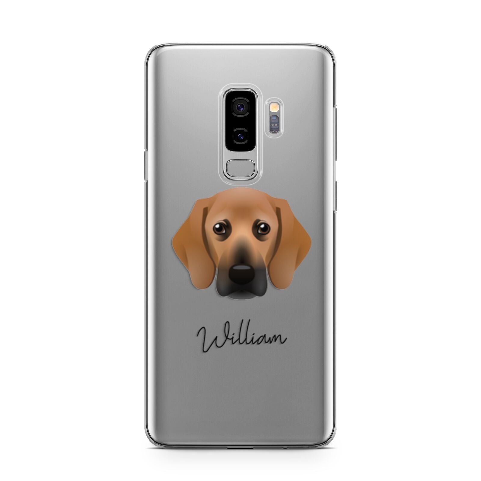 Bassugg Personalised Samsung Galaxy S9 Plus Case on Silver phone
