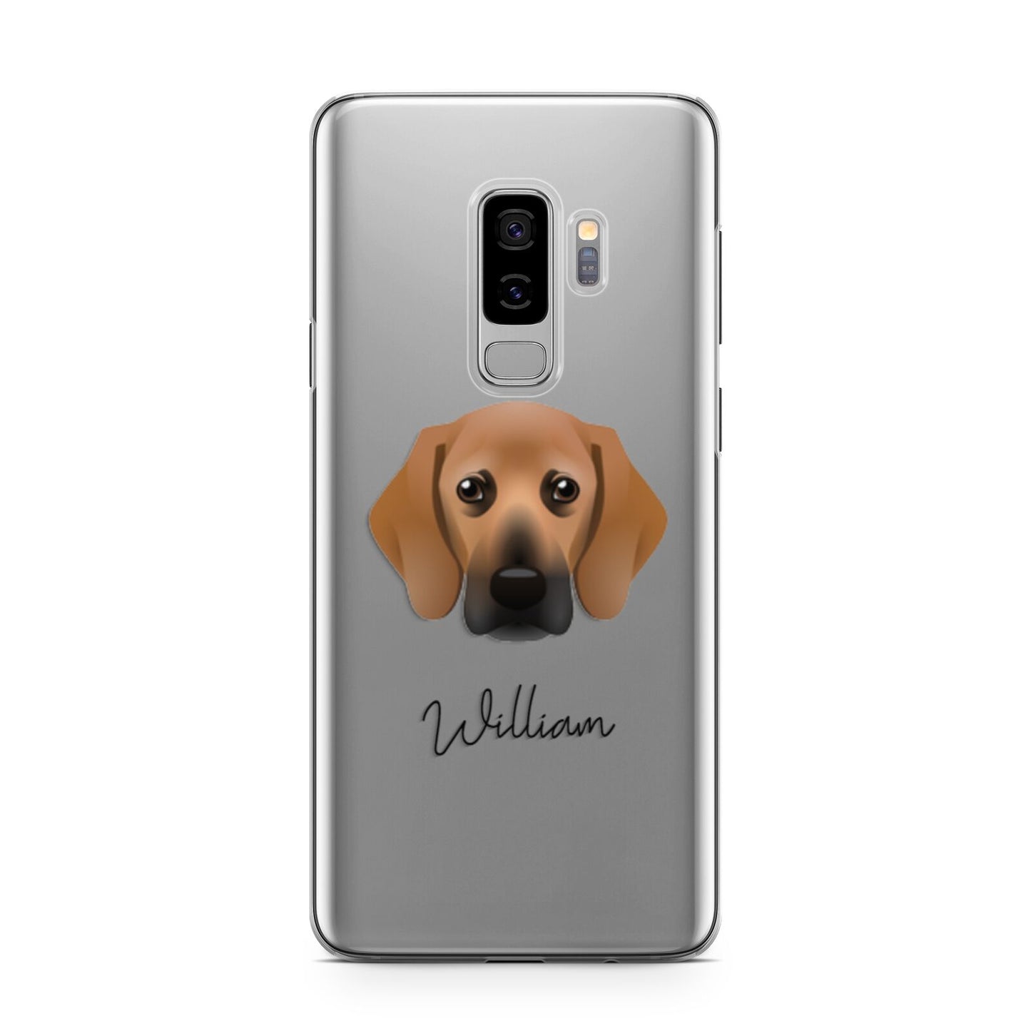Bassugg Personalised Samsung Galaxy S9 Plus Case on Silver phone