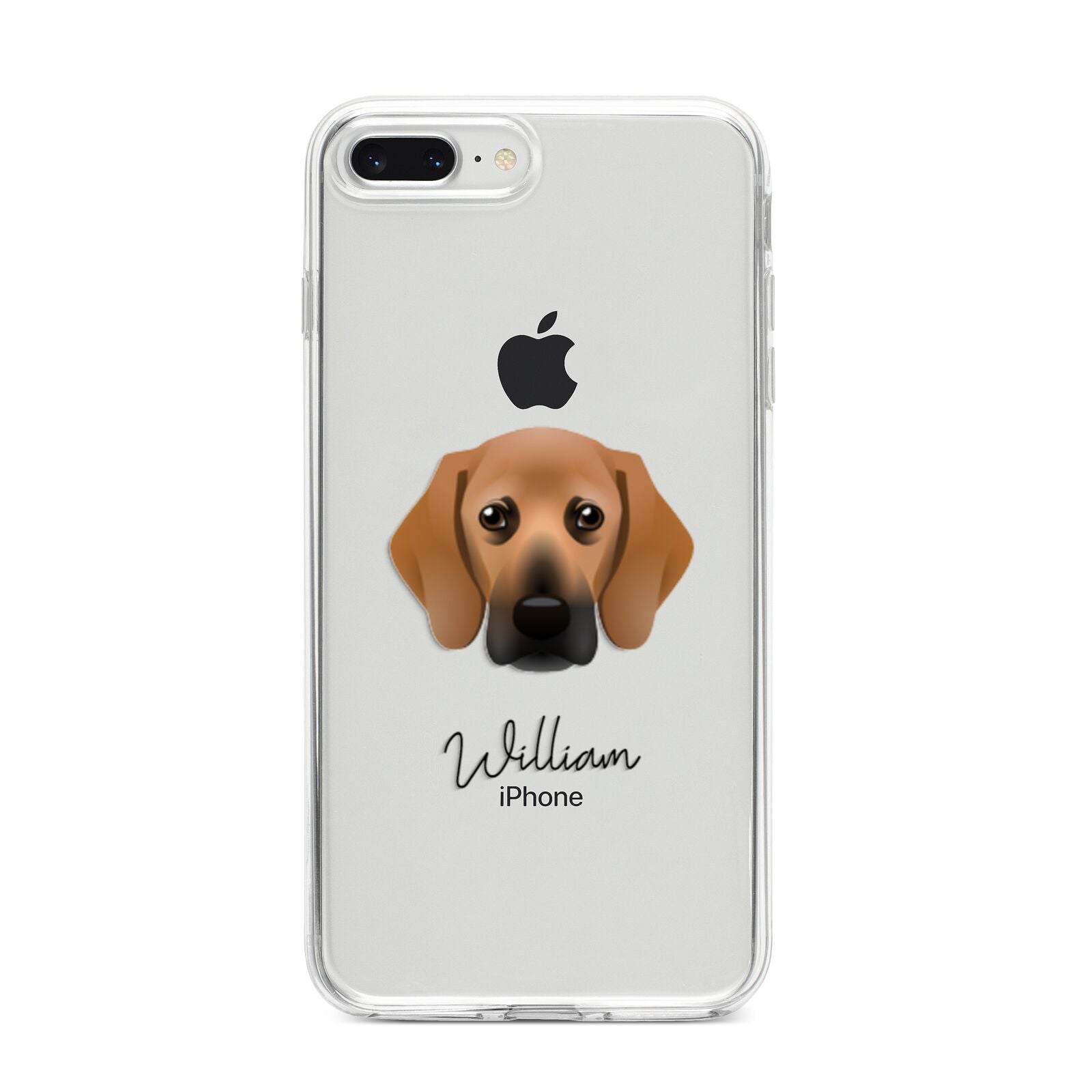 Bassugg Personalised iPhone 8 Plus Bumper Case on Silver iPhone