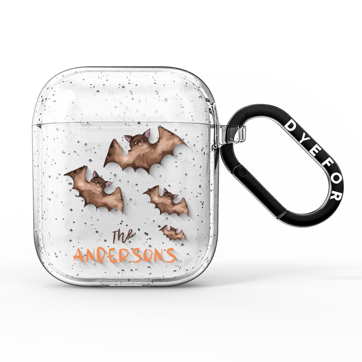 Bat Family Personalised AirPods Glitter Case