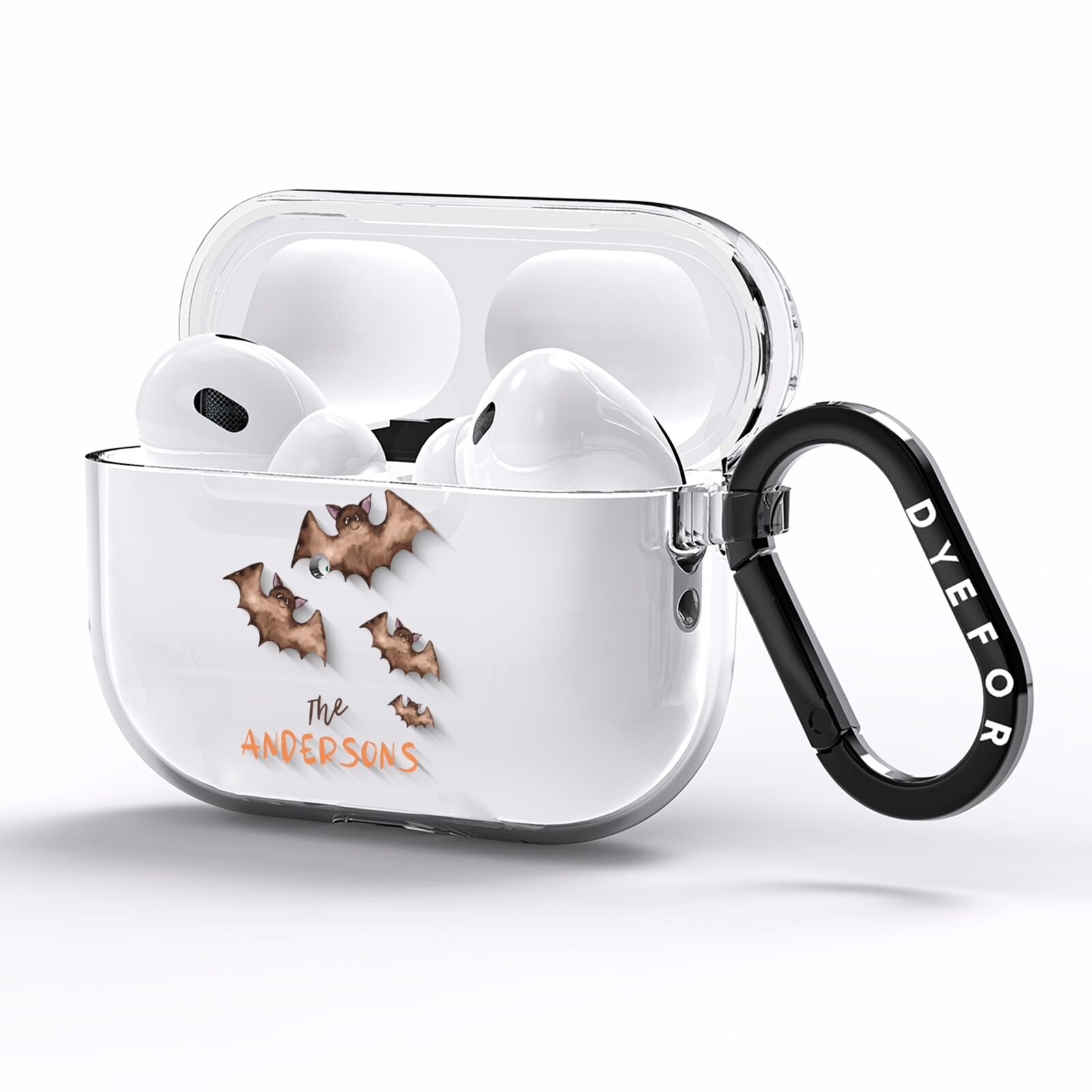 Bat Family Personalised AirPods Pro Clear Case Side Image