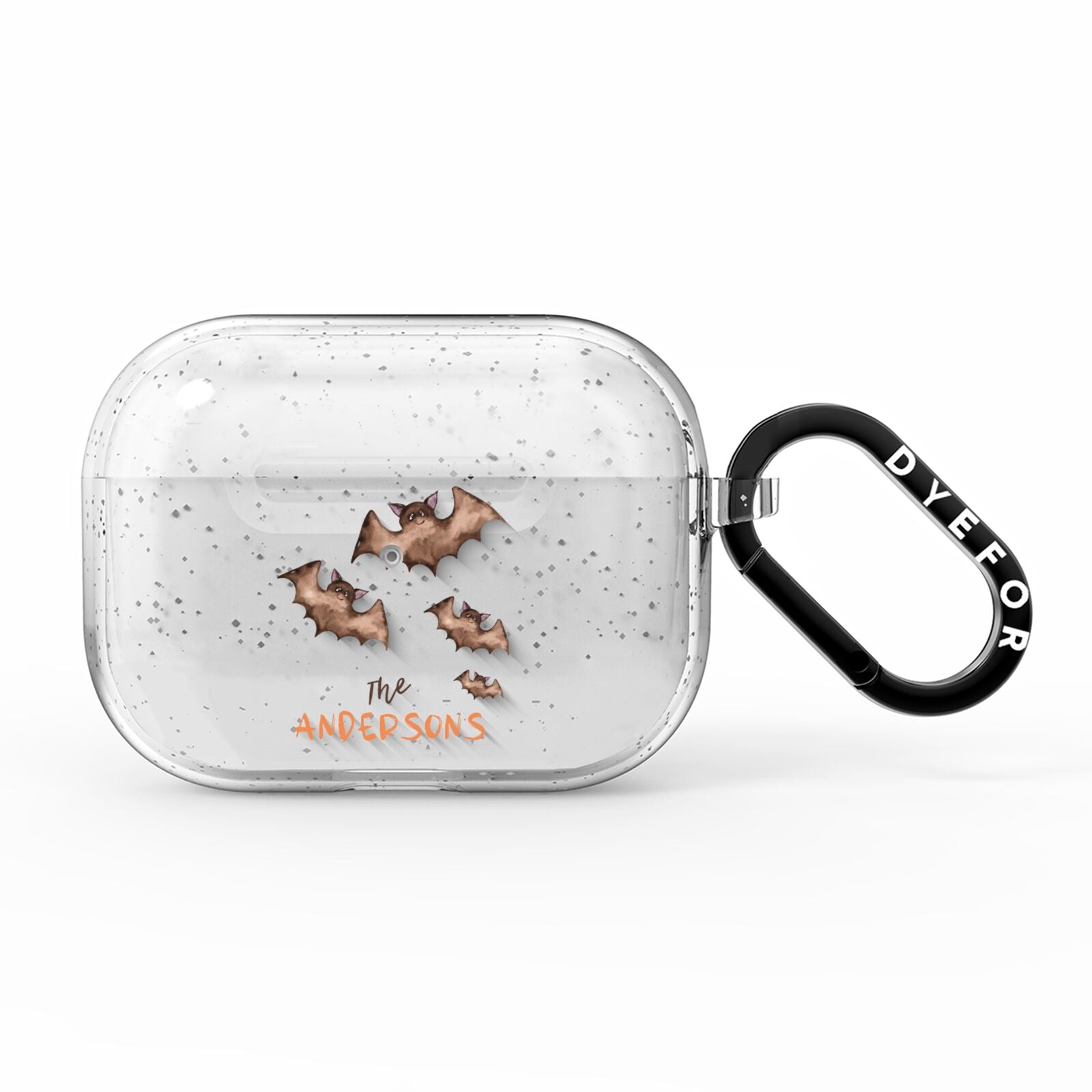 Bat Family Personalised AirPods Pro Glitter Case