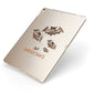 Bat Family Personalised Apple iPad Case on Gold iPad Side View