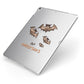 Bat Family Personalised Apple iPad Case on Silver iPad Side View