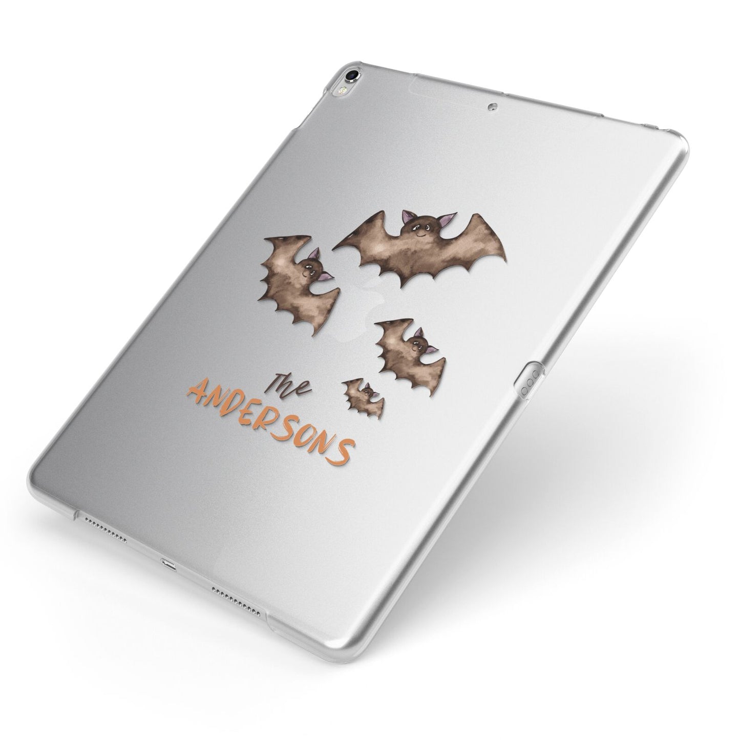 Bat Family Personalised Apple iPad Case on Silver iPad Side View