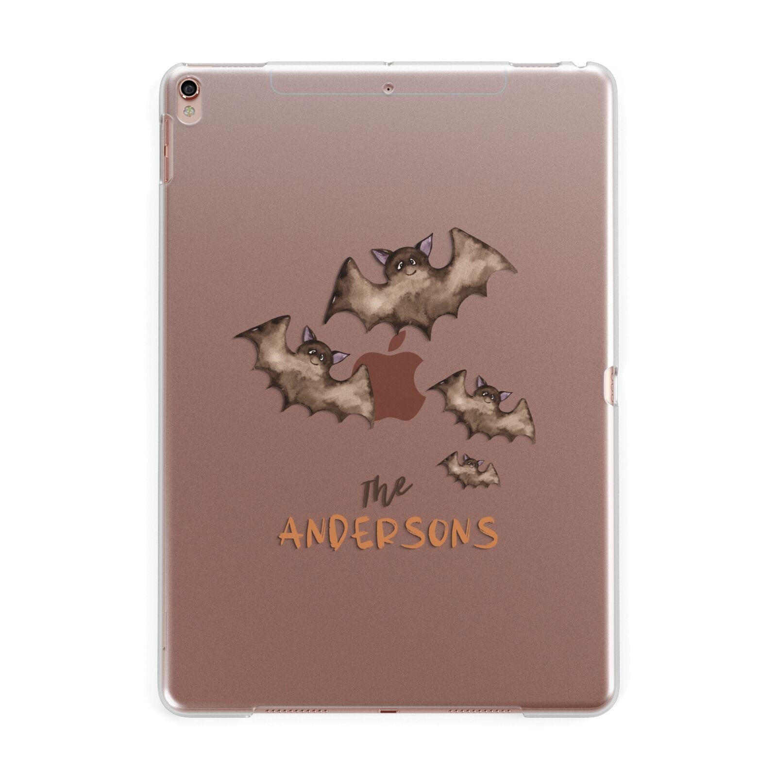 Bat Family Personalised Apple iPad Rose Gold Case