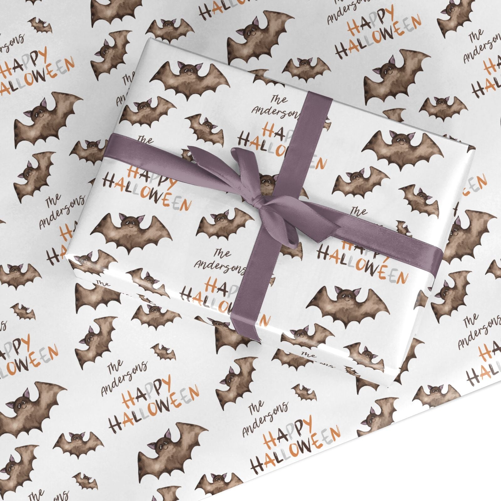 Bat Family Personalised Custom Wrapping Paper