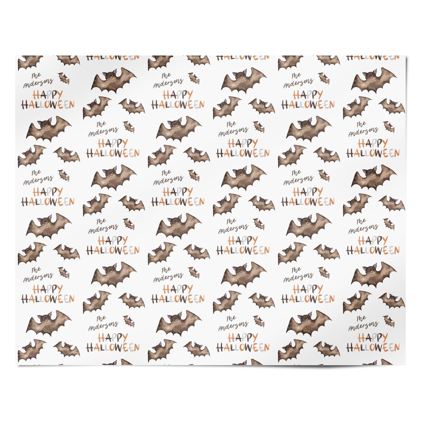 Bat Family Personalised Personalised Wrapping Paper Alternative