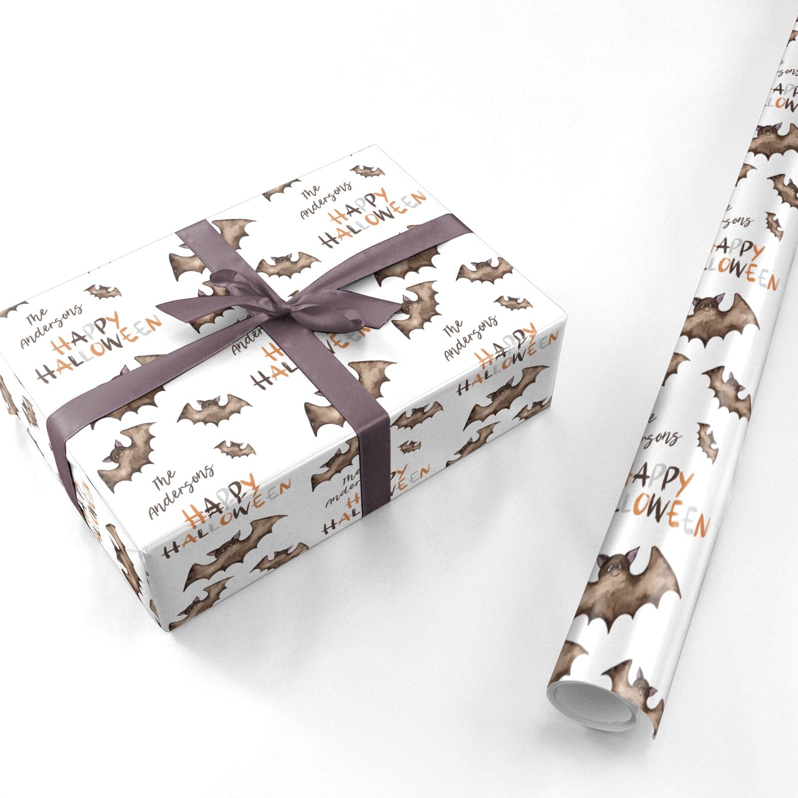 Bat Family Personalised Personalised Wrapping Paper