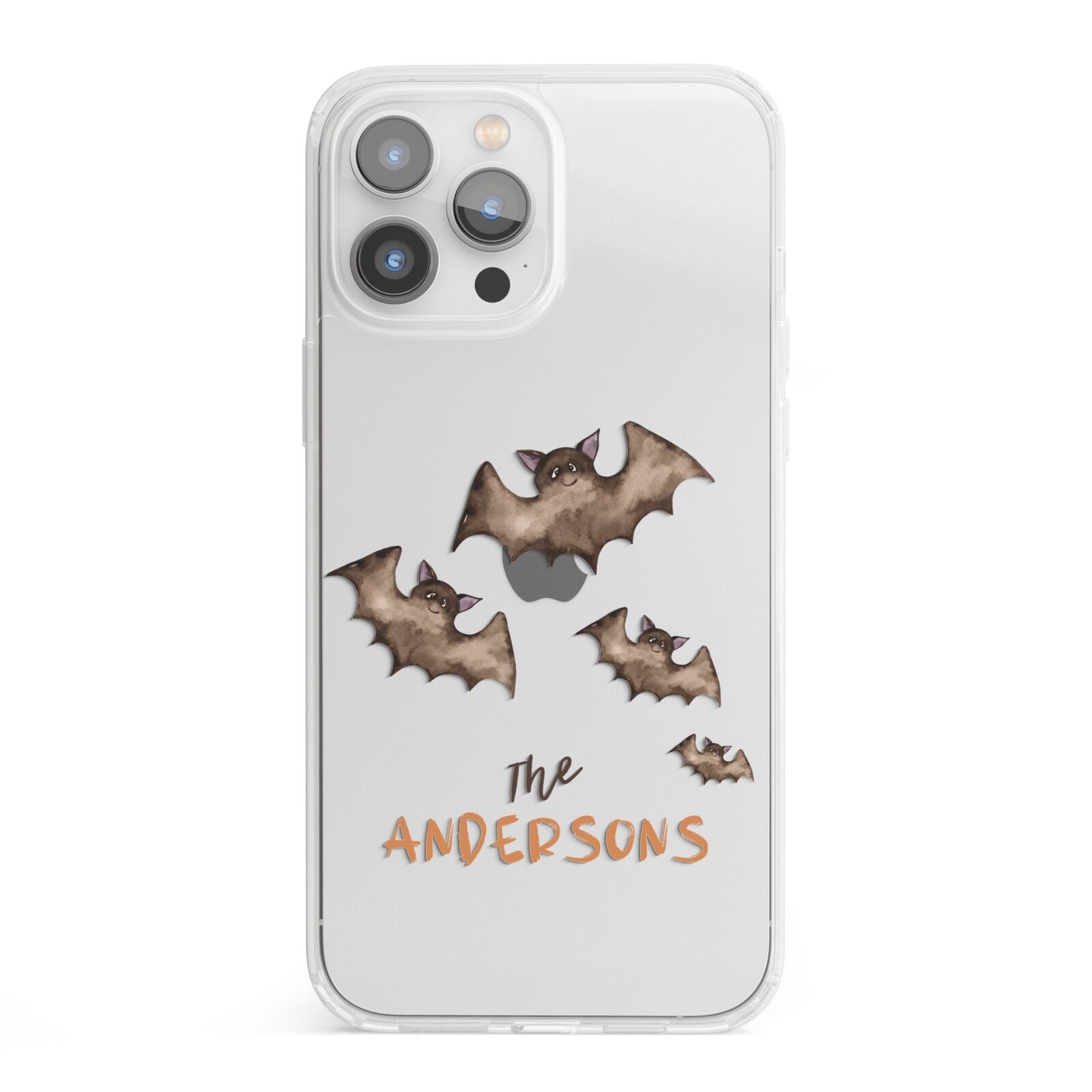 Bat Family Personalised iPhone 13 Pro Max Clear Bumper Case