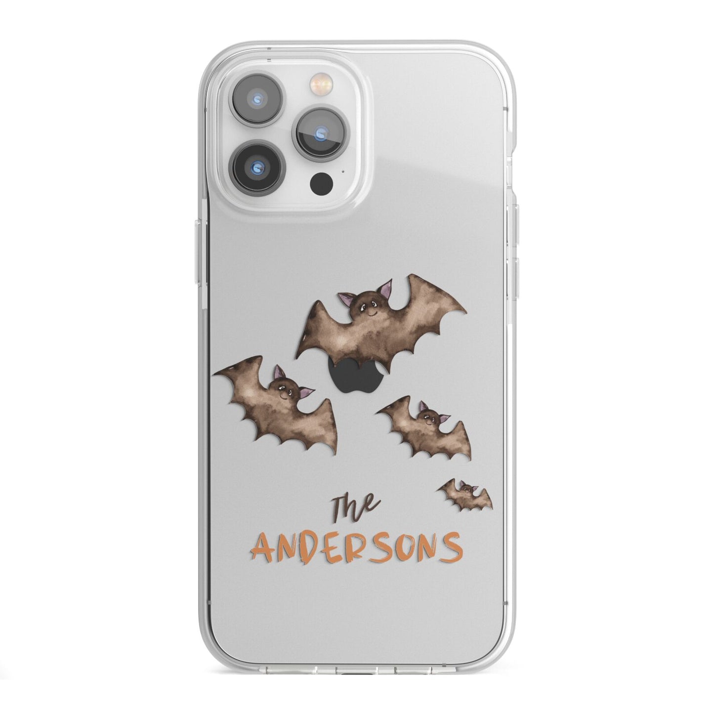 Bat Family Personalised iPhone 13 Pro Max TPU Impact Case with White Edges