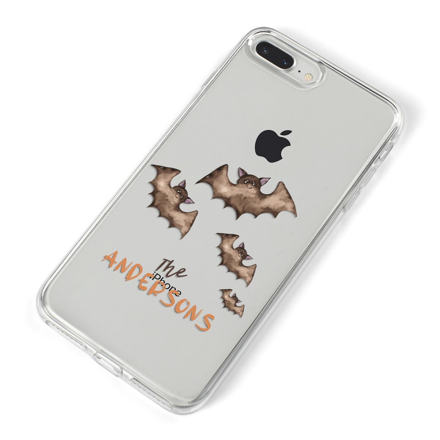 Bat Family Personalised iPhone 8 Plus Bumper Case on Silver iPhone Alternative Image
