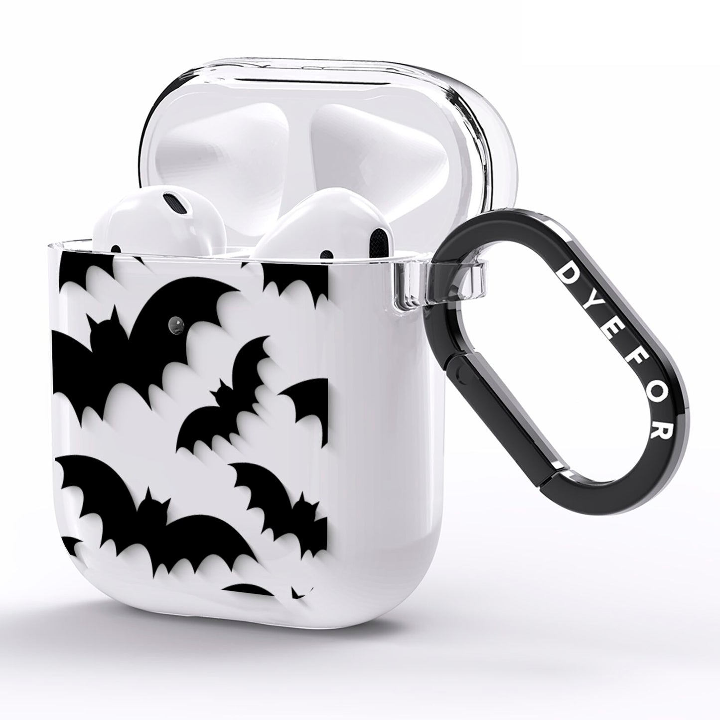 Bat Halloween Print AirPods Clear Case Side Image