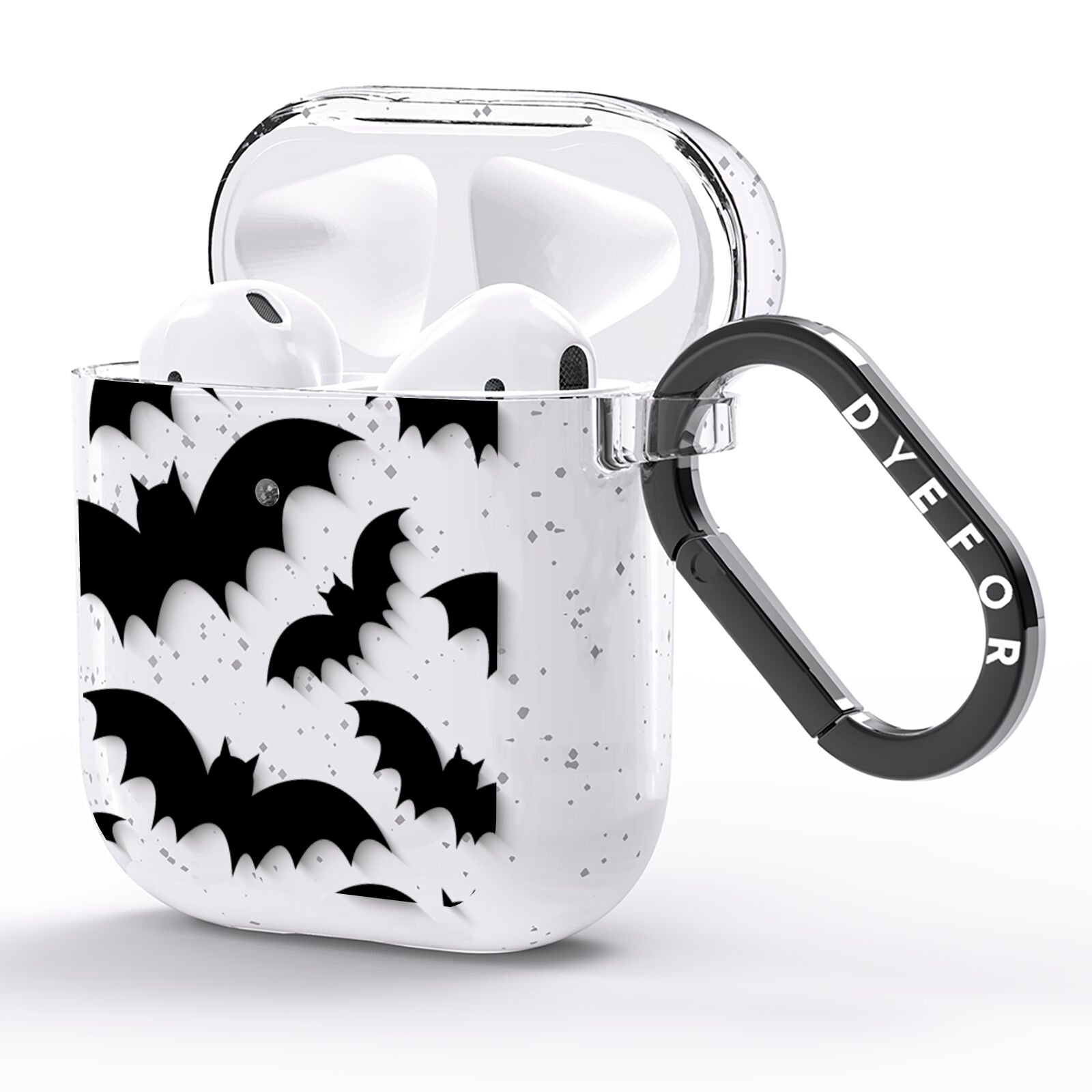Bat Halloween Print AirPods Glitter Case Side Image