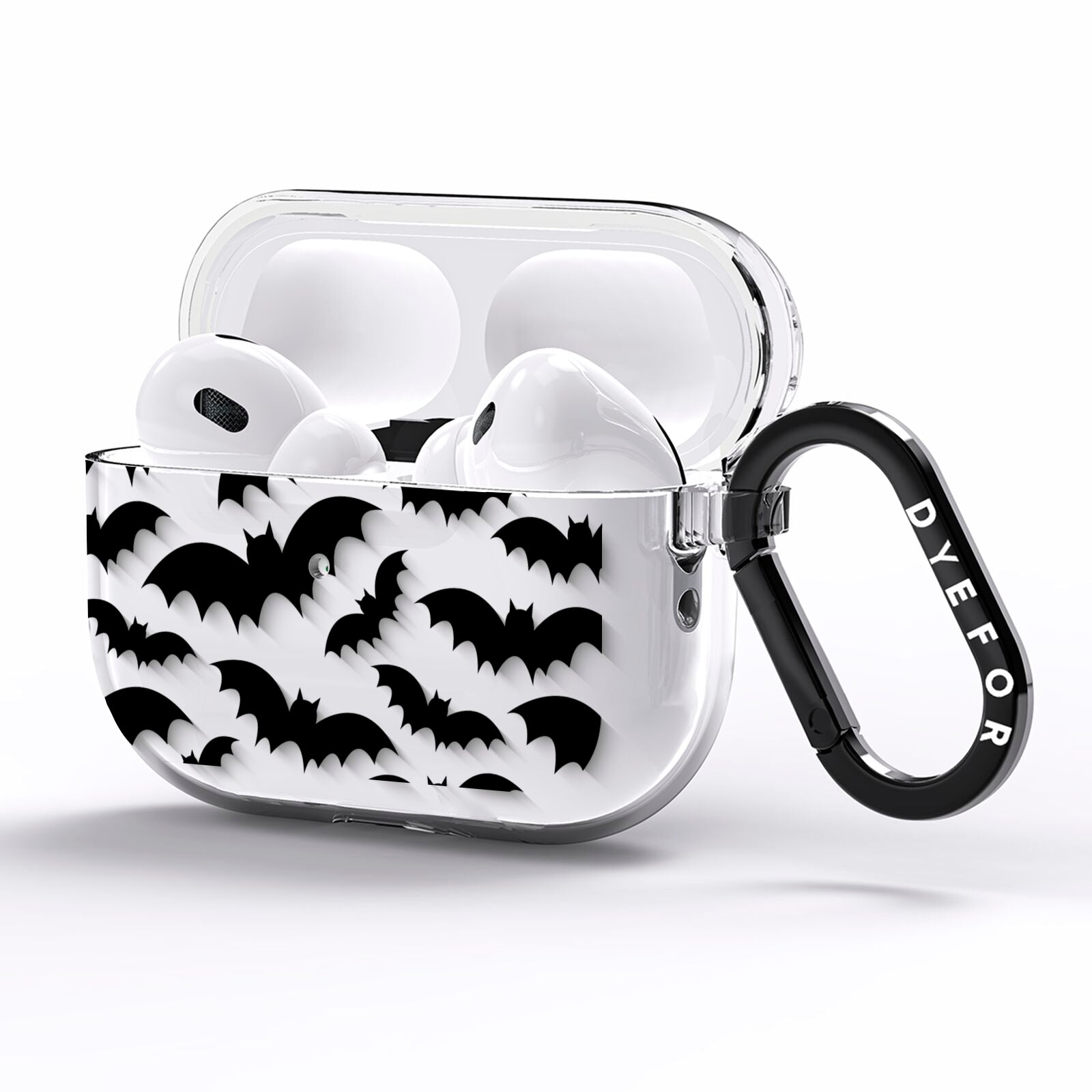 Bat Halloween Print AirPods Pro Clear Case Side Image
