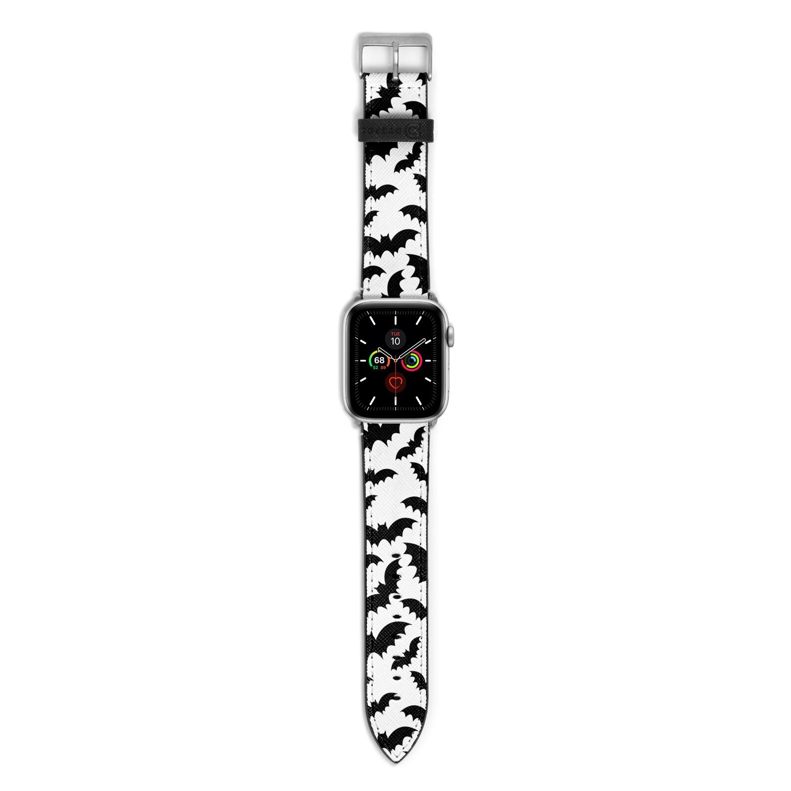 Bat Halloween Print Apple Watch Strap with Silver Hardware