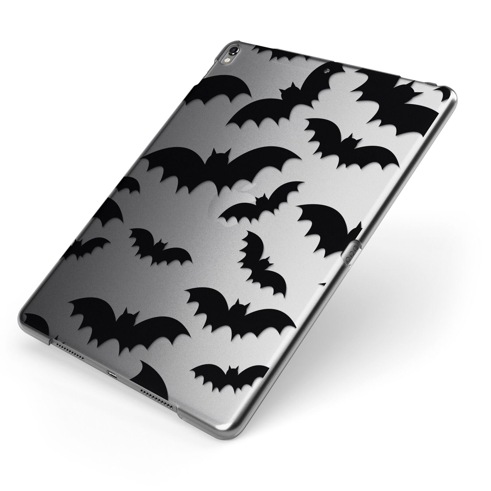 Bat Halloween Print Apple iPad Case on Grey iPad Side View