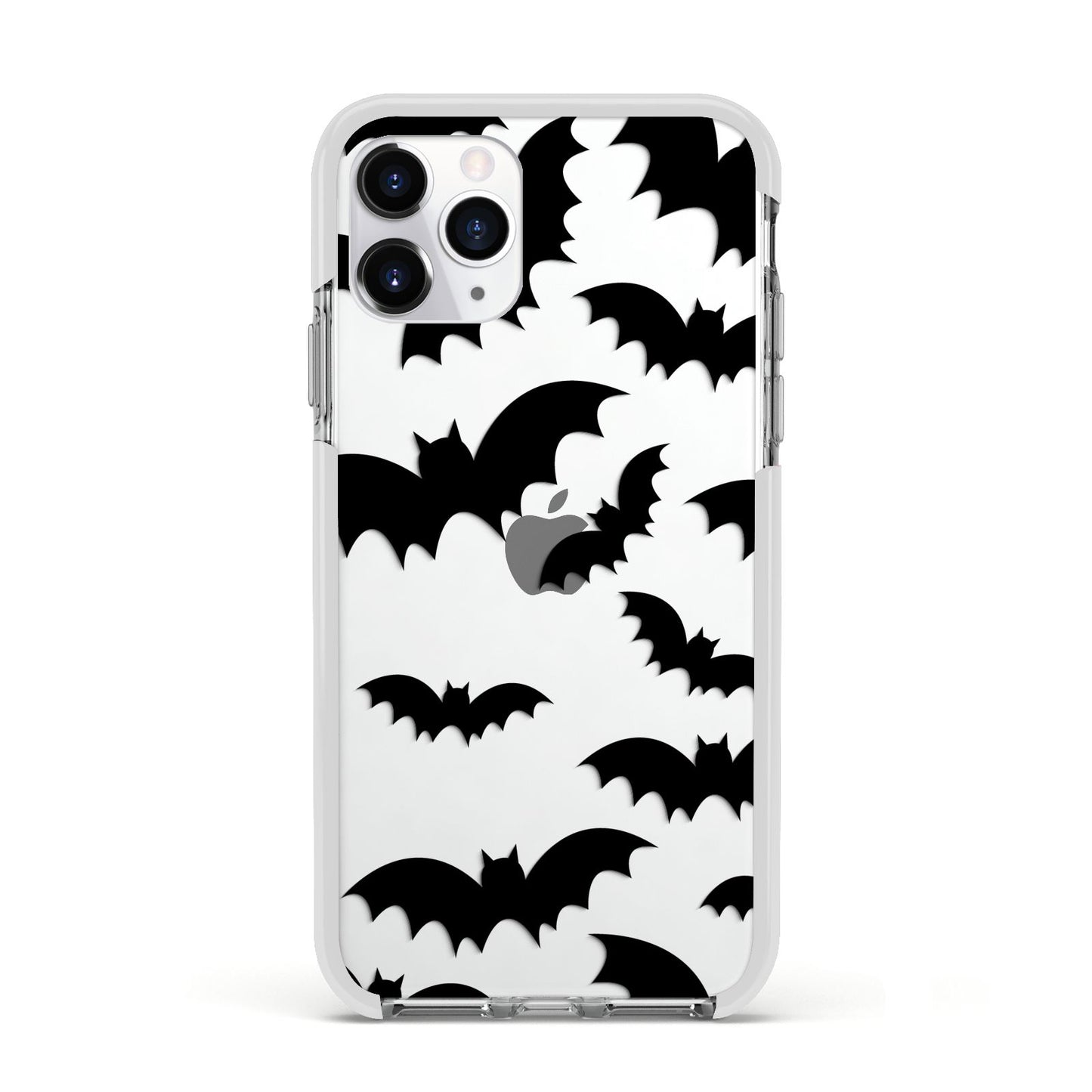Bat Halloween Print Apple iPhone 11 Pro in Silver with White Impact Case