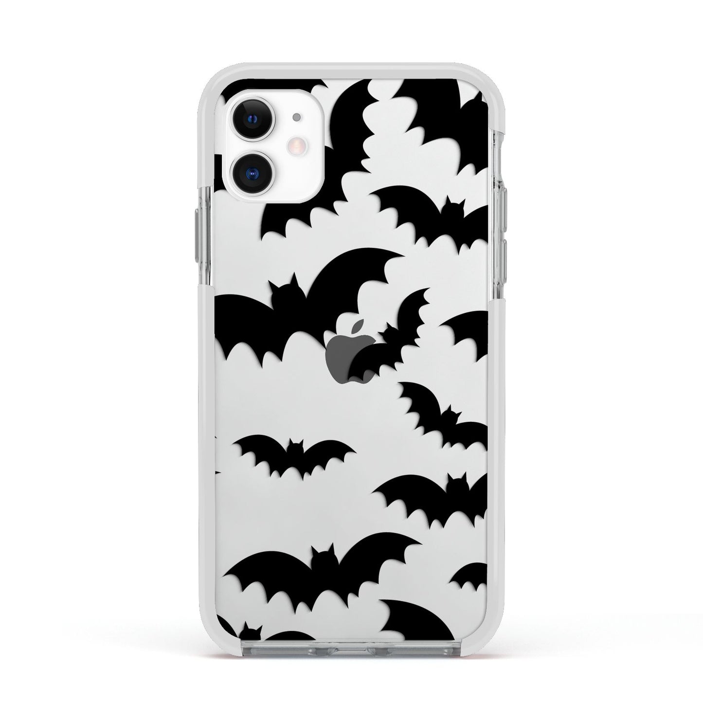 Bat Halloween Print Apple iPhone 11 in White with White Impact Case