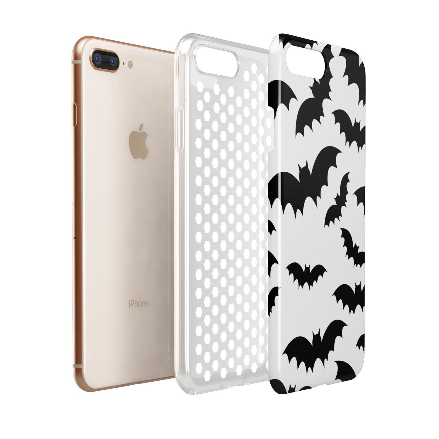 Bat Halloween Print Apple iPhone 7 8 Plus 3D Tough Case Expanded View