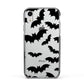 Bat Halloween Print Apple iPhone XR Impact Case Black Edge on Silver Phone