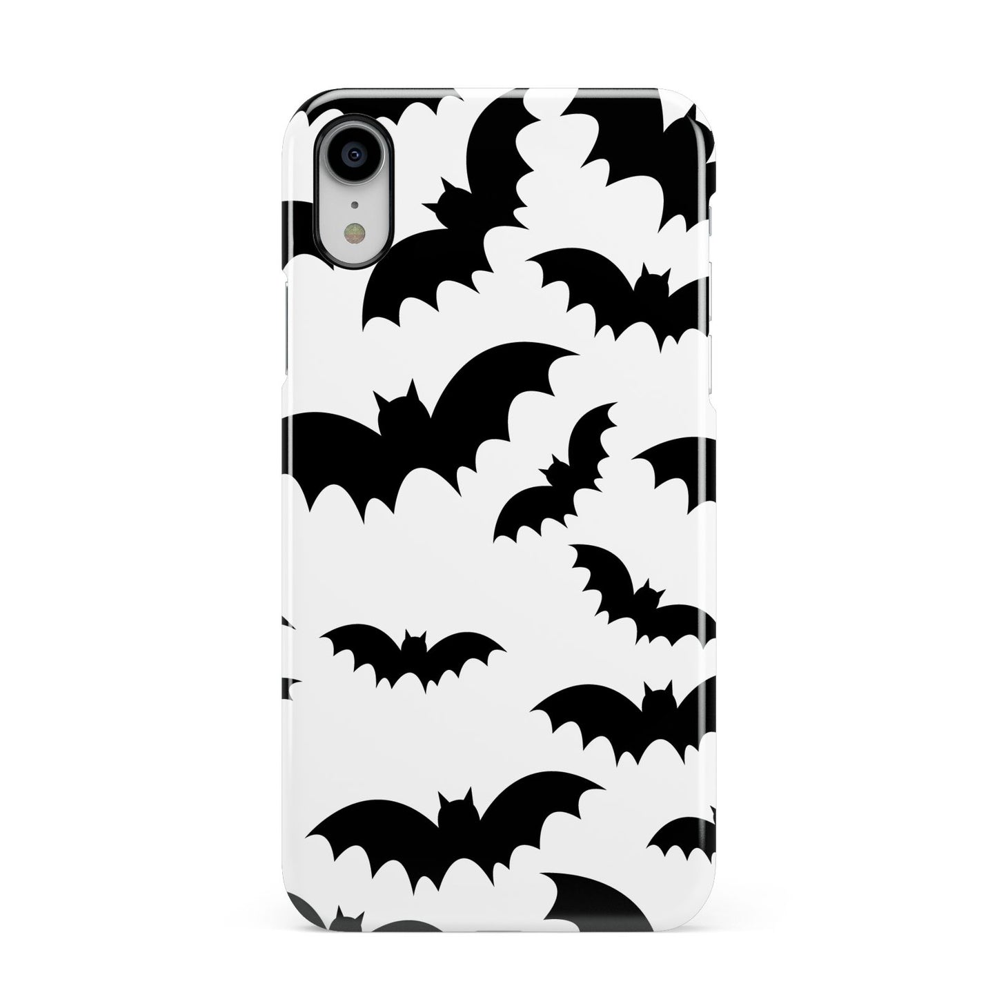 Bat Halloween Print Apple iPhone XR White 3D Snap Case