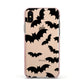 Bat Halloween Print Apple iPhone Xs Impact Case Pink Edge on Gold Phone
