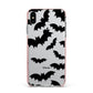 Bat Halloween Print Apple iPhone Xs Max Impact Case Pink Edge on Silver Phone