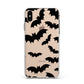 Bat Halloween Print Apple iPhone Xs Max Impact Case White Edge on Gold Phone