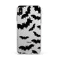 Bat Halloween Print Apple iPhone Xs Max Impact Case White Edge on Silver Phone