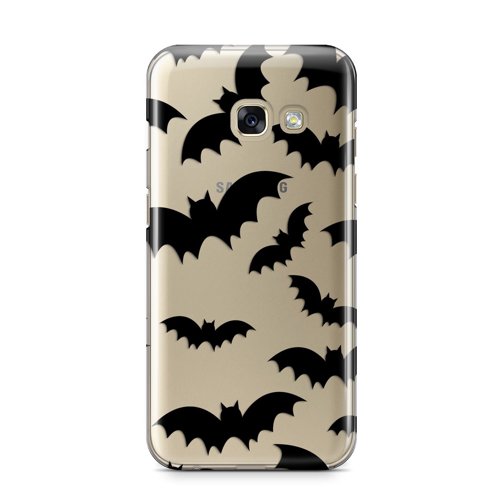 Bat Halloween Print Samsung Galaxy A3 2017 Case on gold phone