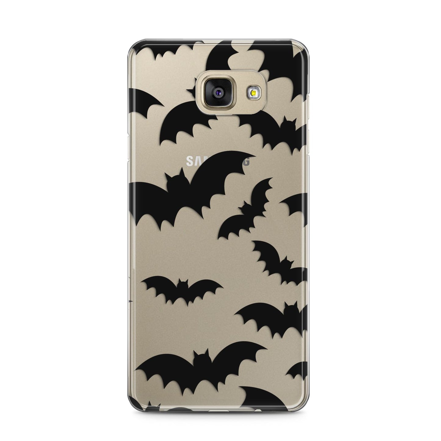 Bat Halloween Print Samsung Galaxy A5 2016 Case on gold phone