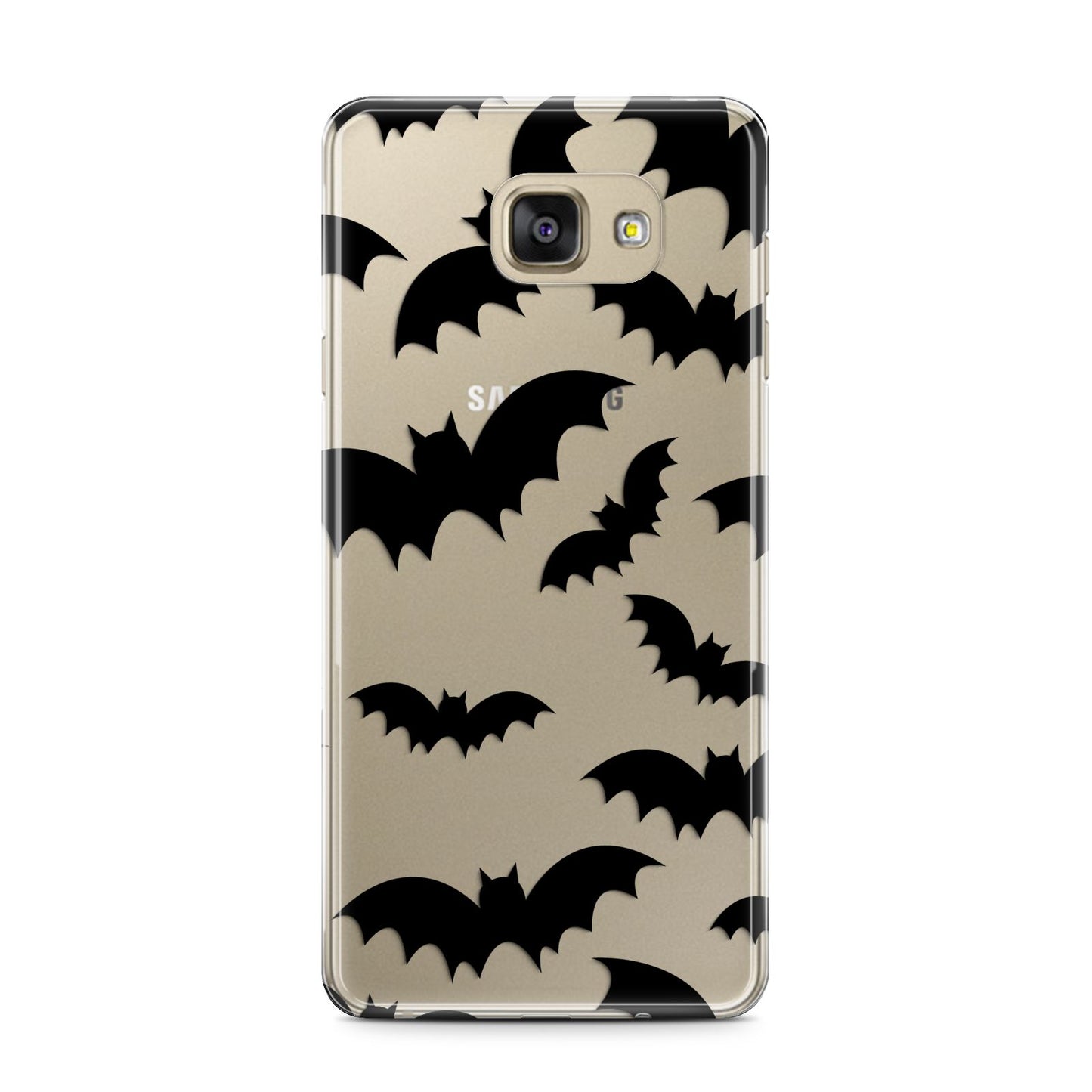 Bat Halloween Print Samsung Galaxy A7 2016 Case on gold phone