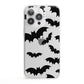 Bat Halloween Print iPhone 13 Pro Clear Bumper Case
