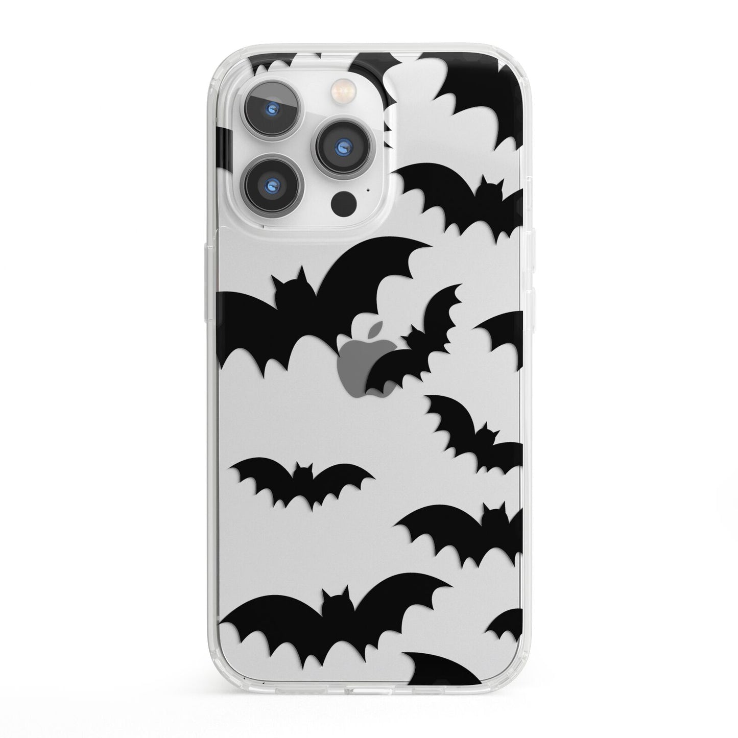 Bat Halloween Print iPhone 13 Pro Clear Bumper Case