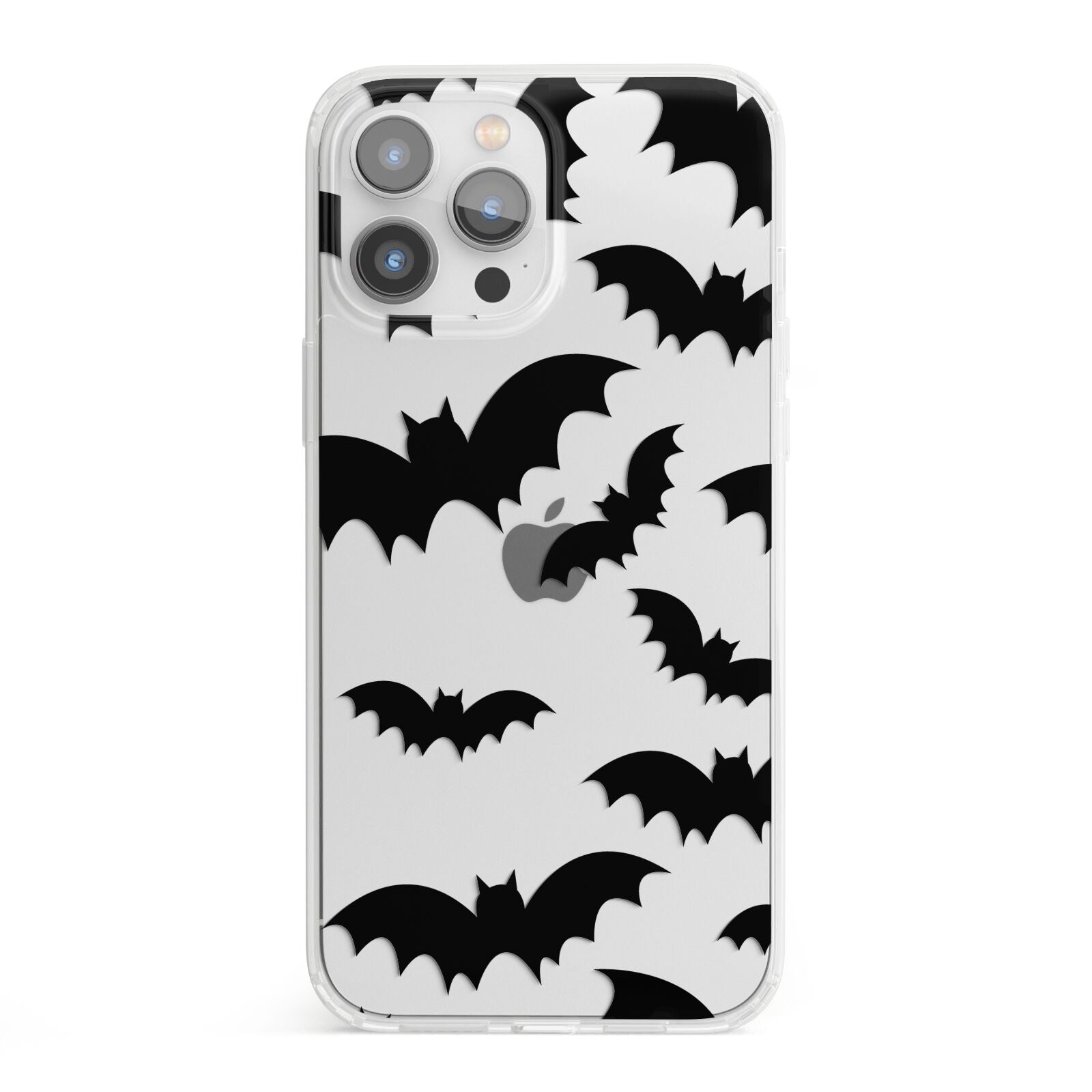 Bat Halloween Print iPhone 13 Pro Max Clear Bumper Case