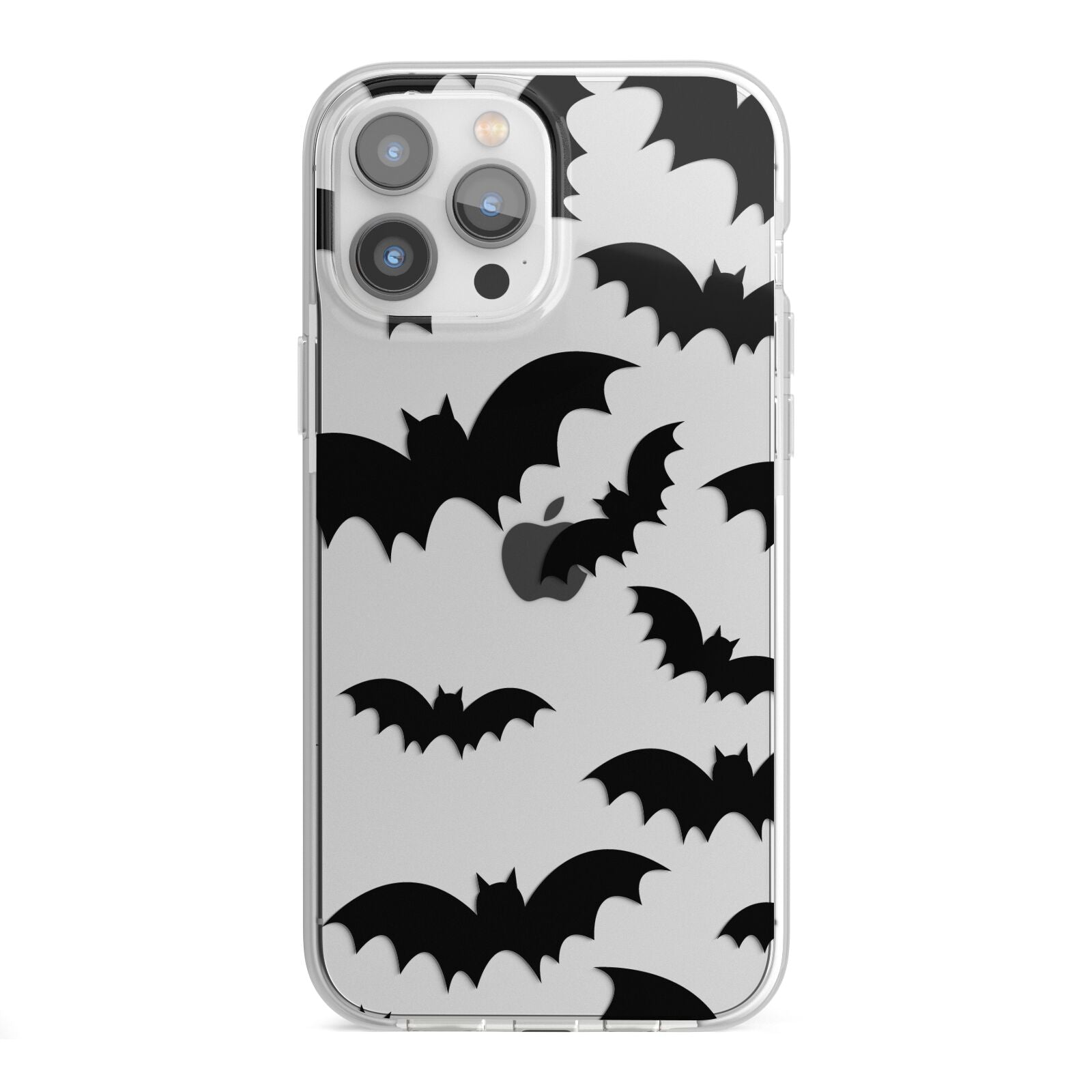 Bat Halloween Print iPhone 13 Pro Max TPU Impact Case with White Edges