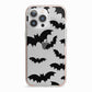 Bat Halloween Print iPhone 13 Pro TPU Impact Case with Pink Edges