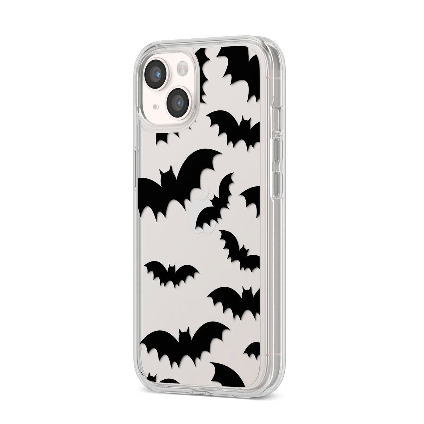 Bat Halloween Print iPhone 14 Clear Tough Case Starlight Angled Image