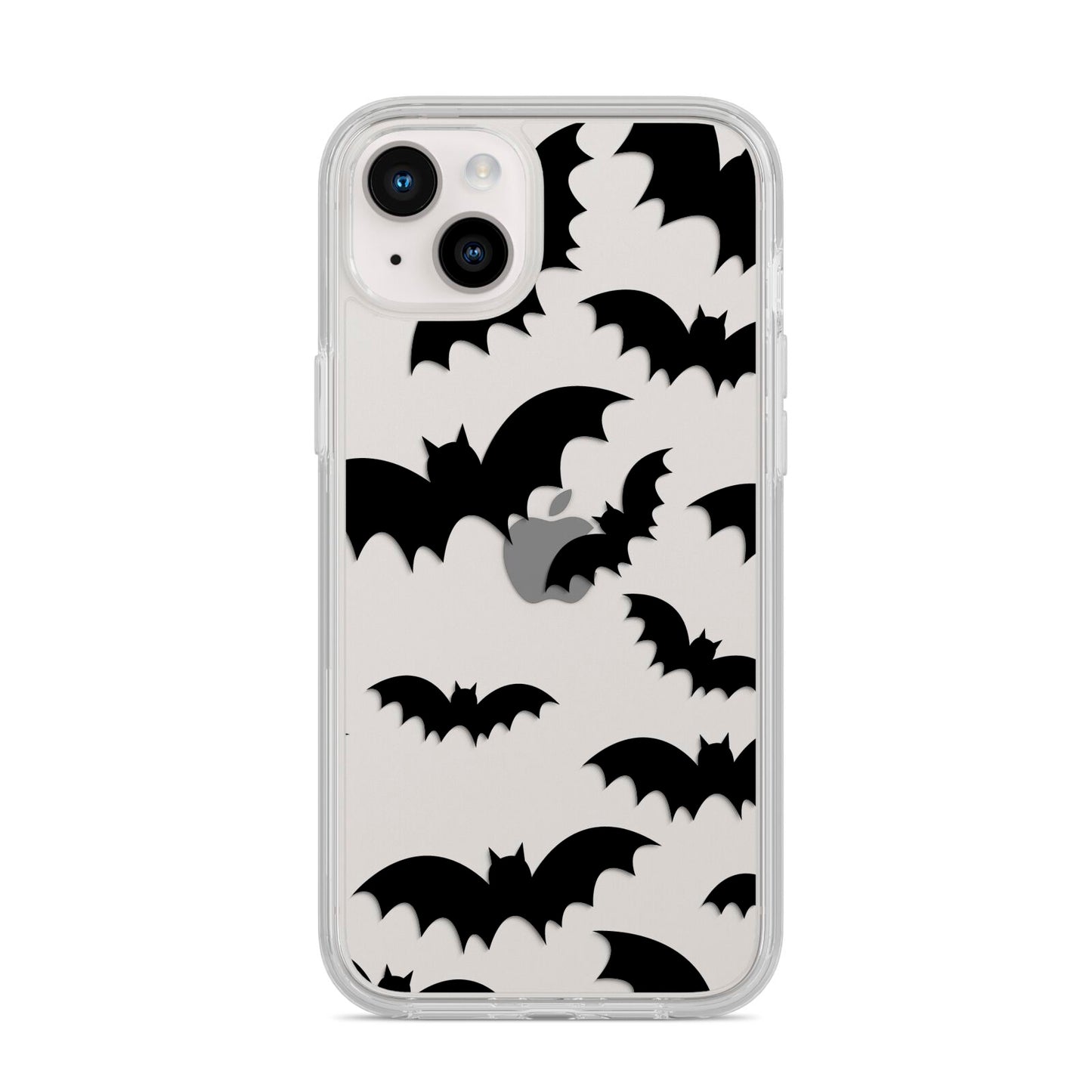 Bat Halloween Print iPhone 14 Plus Clear Tough Case Starlight