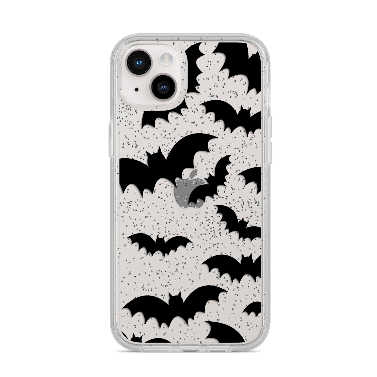 Bat Halloween Print iPhone 14 Plus Glitter Tough Case Starlight