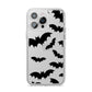 Bat Halloween Print iPhone 14 Pro Max Clear Tough Case Silver