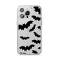 Bat Halloween Print iPhone 14 Pro Max Clear Tough Case Silver