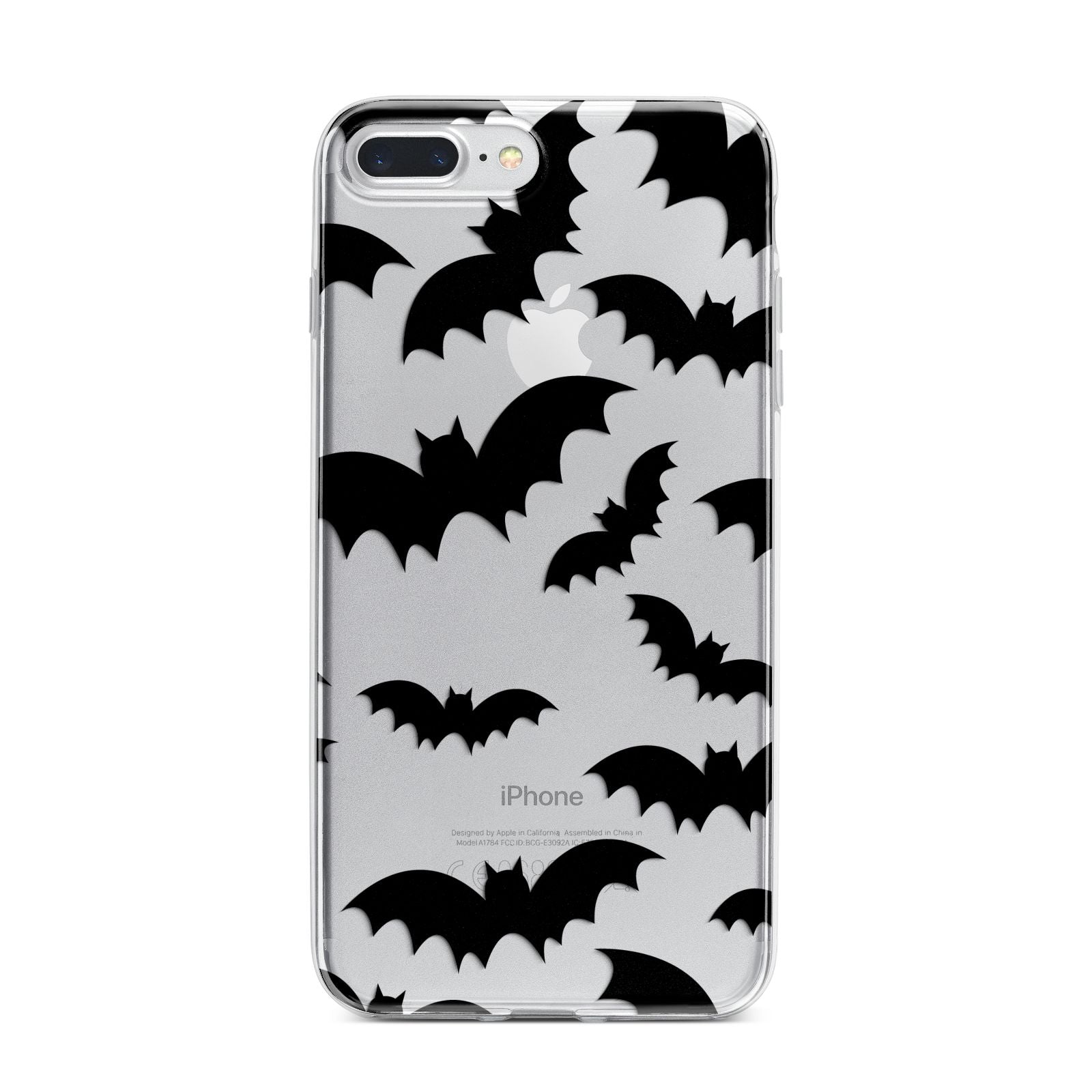 Bat Halloween Print iPhone 7 Plus Bumper Case on Silver iPhone
