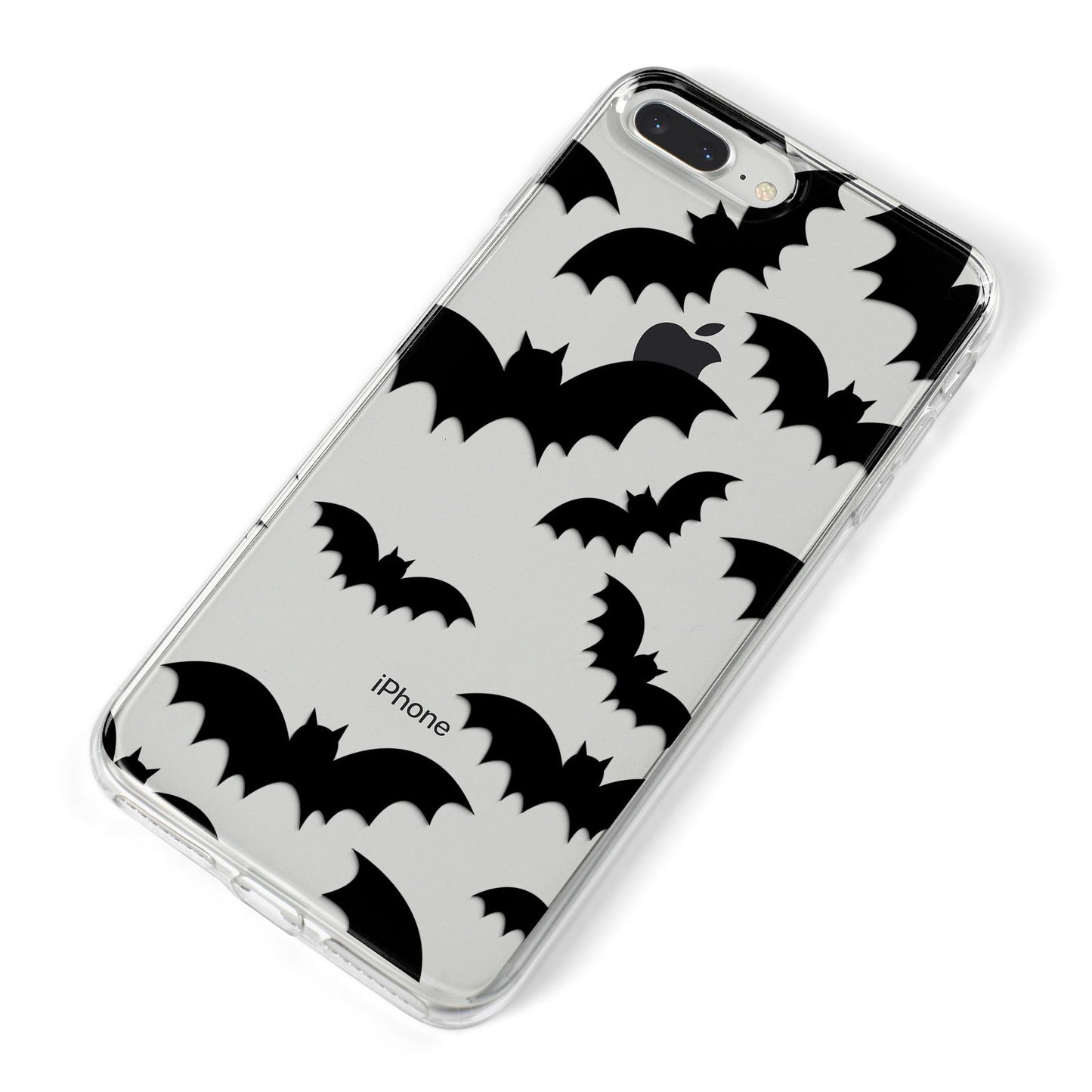 Bat Halloween Print iPhone 8 Plus Bumper Case on Silver iPhone Alternative Image