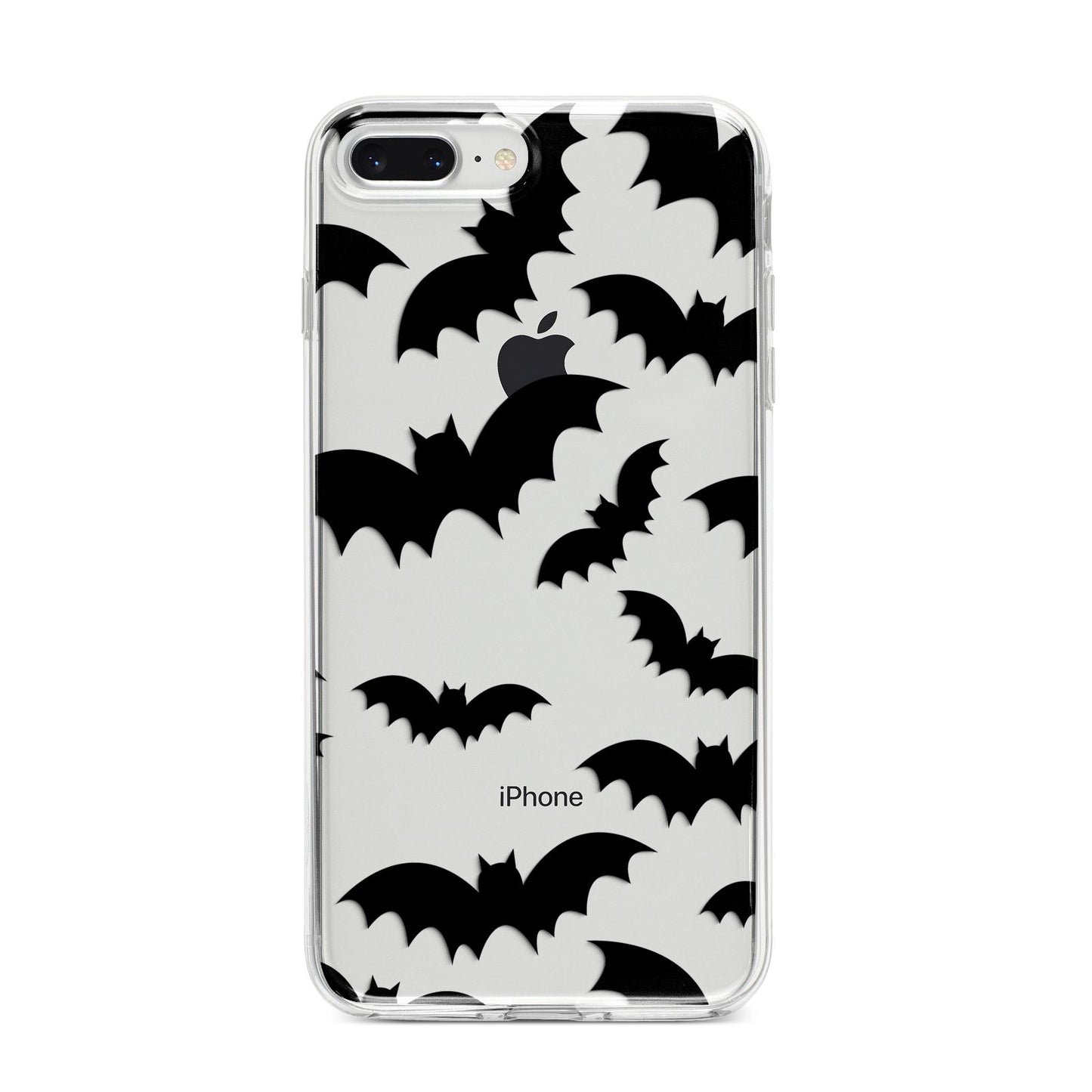 Bat Halloween Print iPhone 8 Plus Bumper Case on Silver iPhone