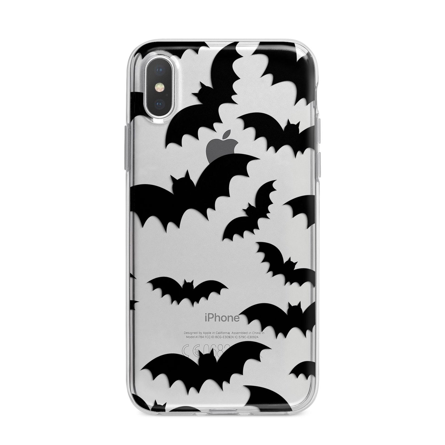 Bat Halloween Print iPhone X Bumper Case on Silver iPhone Alternative Image 1